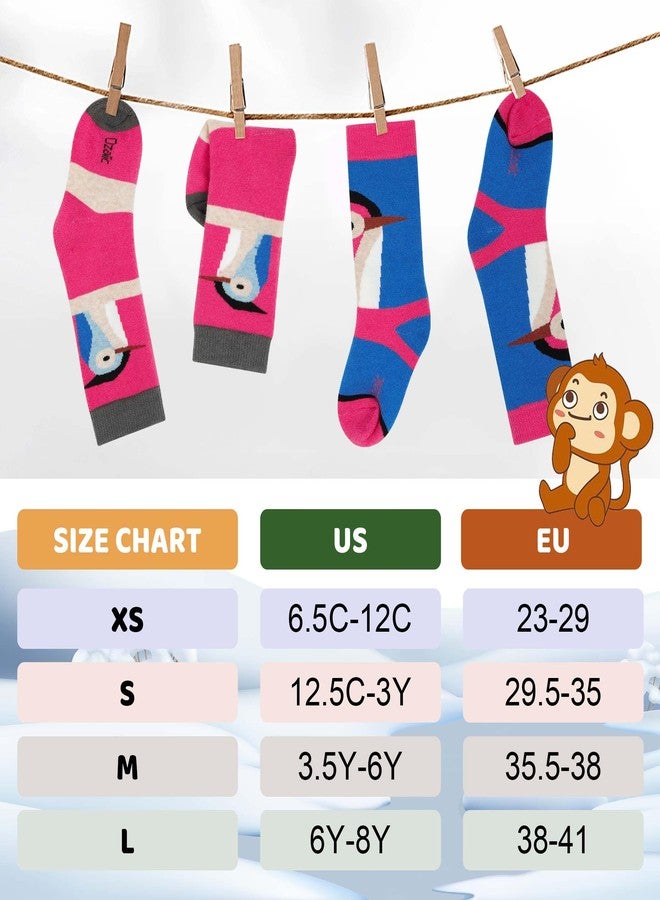 Ozaiic Merino Wool Ski Socks Kids 2 Pairs, Winter Warm Knee High Snowboarding Thermal Skating Socks for Boys Girls Toddlers - Image 3